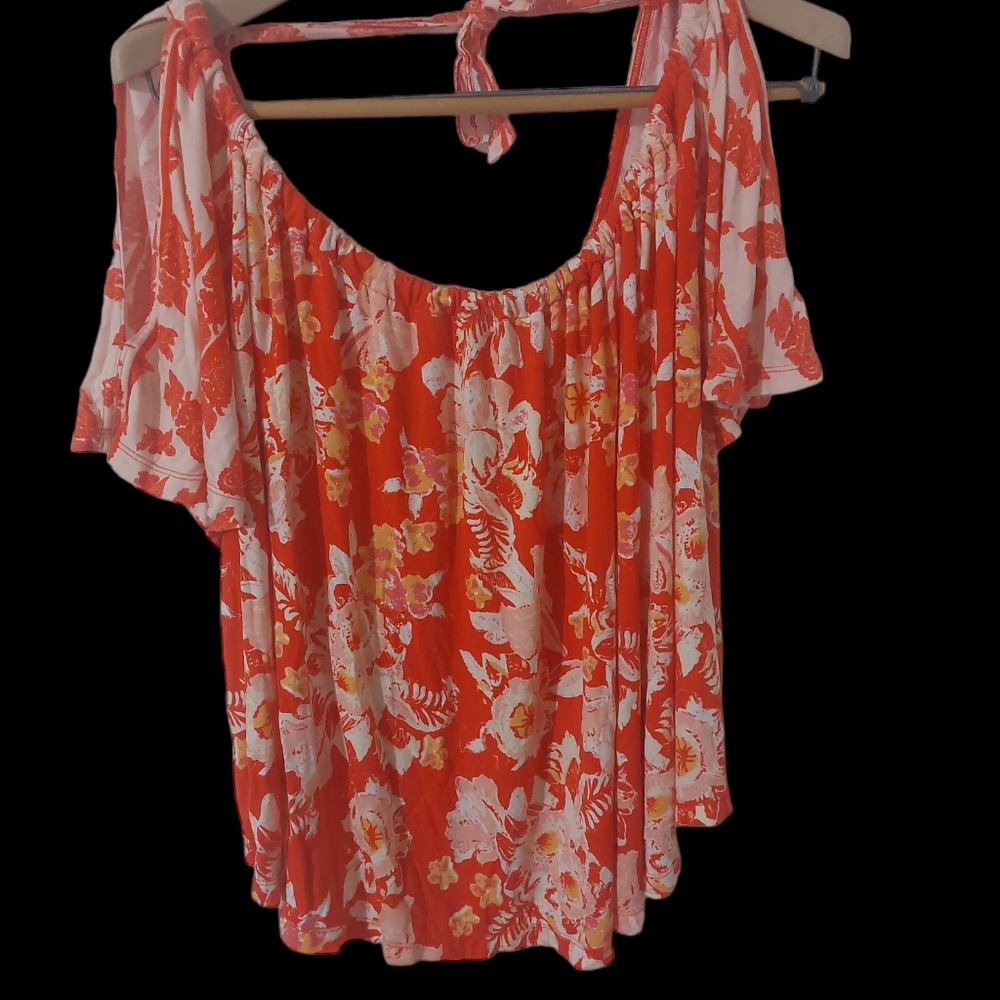Free People baja babe floral top size M
